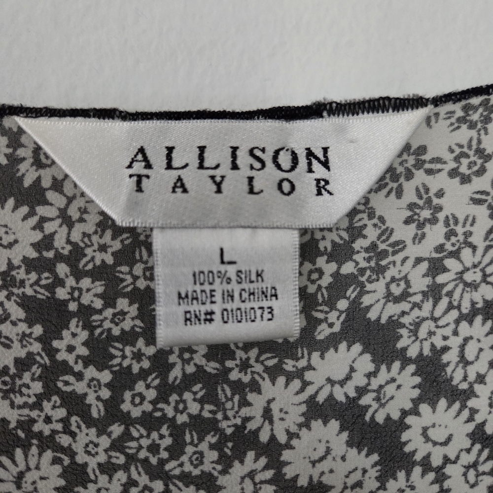 Allison Taylor 100% Silk Floral Blouse - Picture 4 of 7